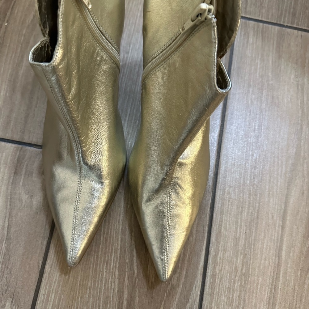 Gold Booties​​ - Picture 3 of 4